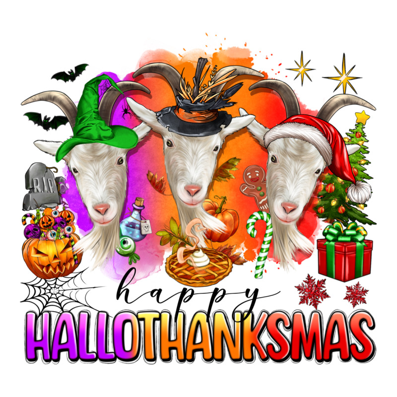 Happy Hallothanksmas Goats Classic Tee by texasbilliewilder | Teevron