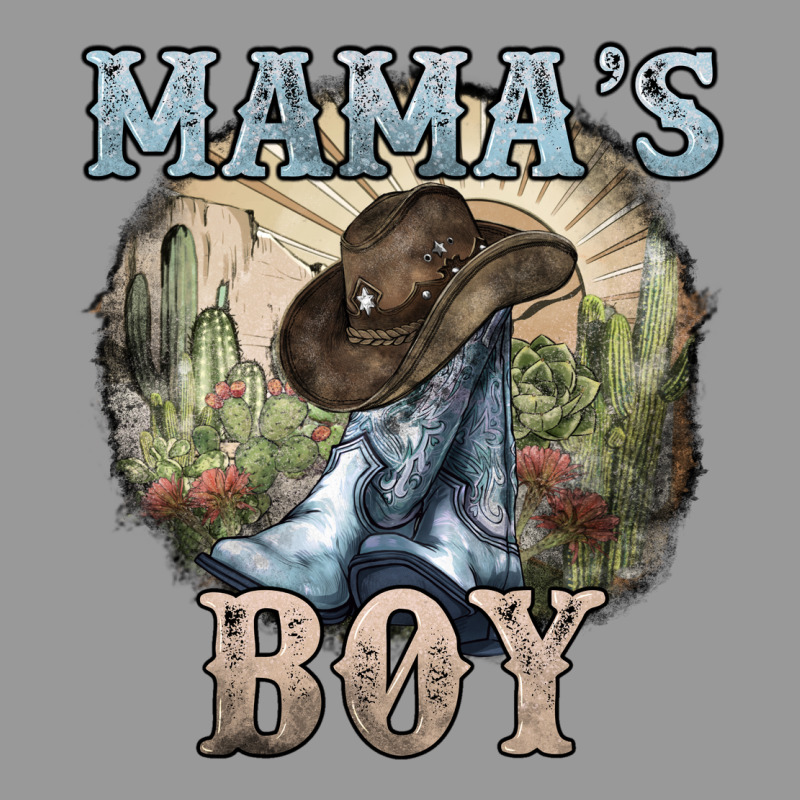 Mama's Boy Western Cowboy Boots Cactus Vintage Hoodie by HowdyJamesFarm | Teevron