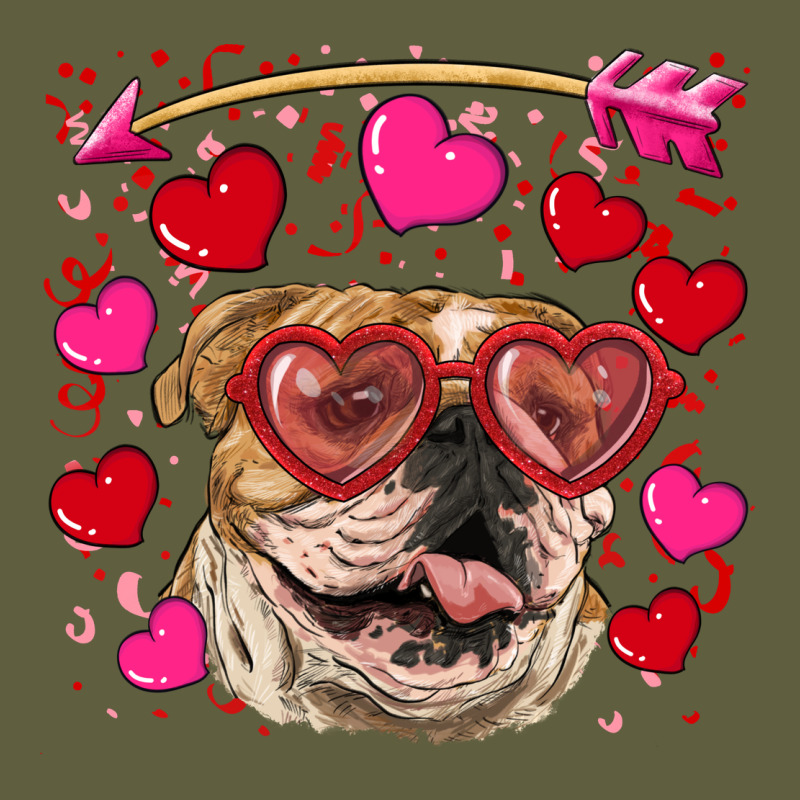 Valentine's Day  Brown English Bulldog Vintage Tee by RanaPortraitStore | Teevron