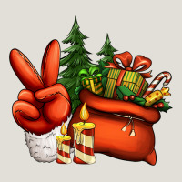 Christmas Santa Claus Peace Hand Heavy Core Tee | Teevron