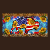 Bison Amerıcan Flag  License Plate Template Heavy Core Tee | Teevron