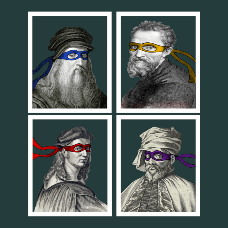 Ninja Artists Leonardo Donatello Raphael Michelangelo Parody Renaissan Classic Tee by trangStudio | Teevron