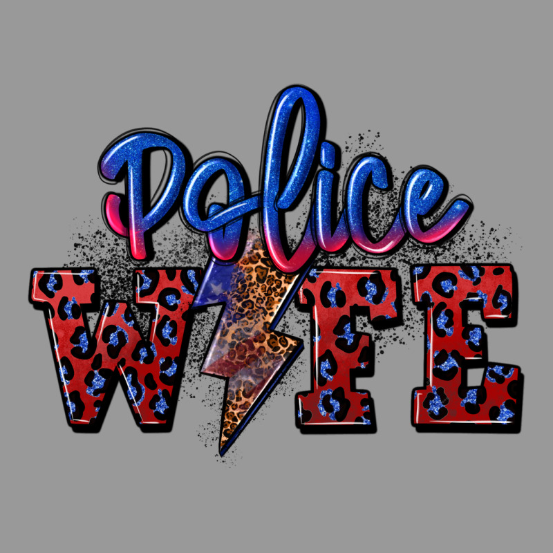 Police Wife With Lightning Bolt Vintage Hoodie by CowGirlArtShop | Teevron