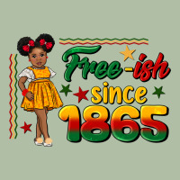 Free Ish Since 1865 Black Girl Peekaboo Juneteenth Urban Heavy Tee | Teevron