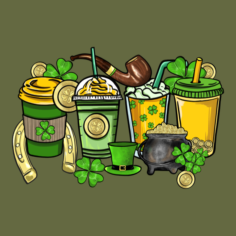 St. Patrick's Day Coffee Cups Long Sleeve Tee by HowdyJamesFarm | Teevron