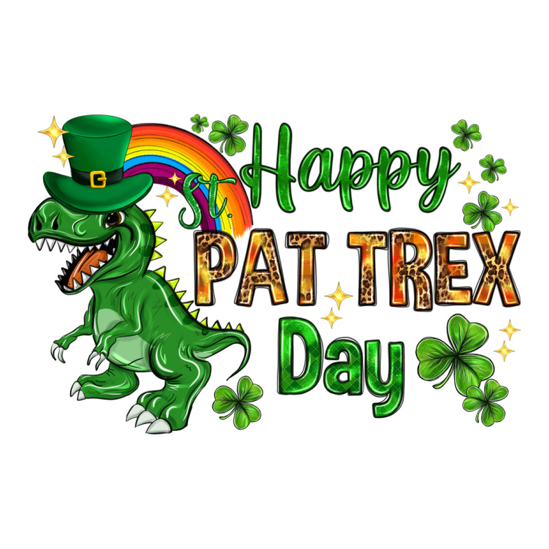 St. Patrick's Happy Pat T-rex Day With Rainbow Long Sleeve Tee by HowdyJamesFarm | Teevron