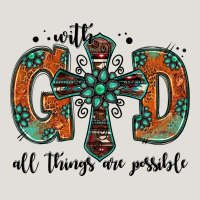 With God All Things Are Possible Gemstone Cross Heavy Core Tee | Teevron