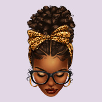 Afro Messy Bun Leopard Bow Classic Tee | Teevron
