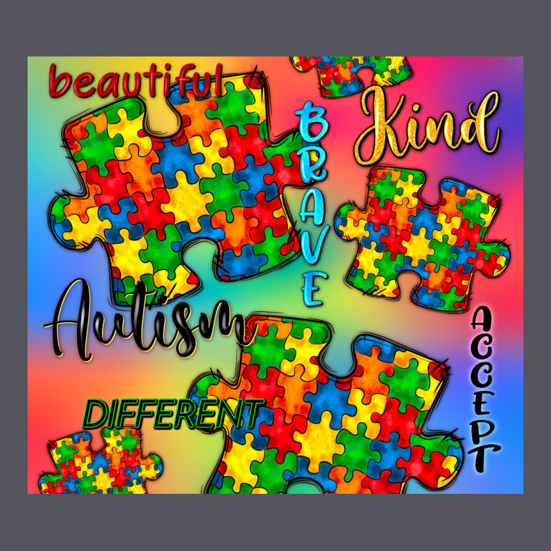 Autism Puzzle Piece Vintage Hoodie by CowGirlArtShop | Teevron