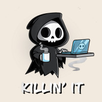 Killin' It Shirt Funny Grim Reaper Halloween Sarcasm Zipper Hoodie | Teevron