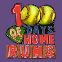 100 Days Of Home Runs Softball Vintage Hoodie | Teevron