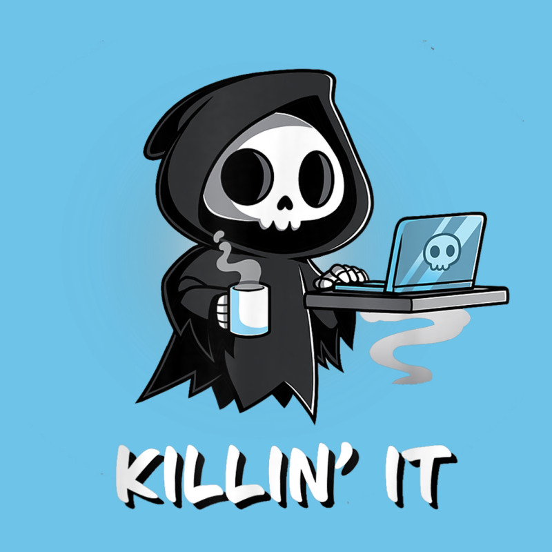 Killin' It Shirt Funny Grim Reaper Halloween Sarcasm Premium Sweatshirt by trangStudio | Teevron