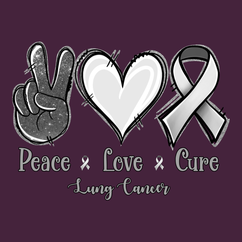 Peace Love Cure Lung Cancer Long Sleeve Tee by Jasminsmagicworld | Teevron