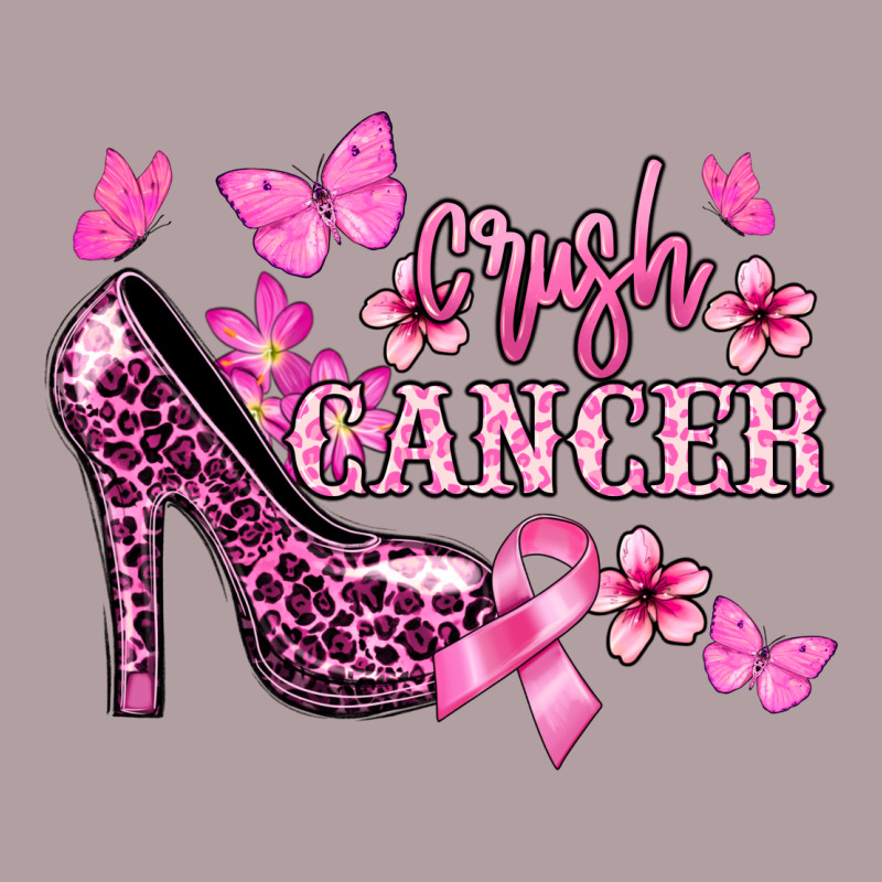 Crush Cancer With High Heels Cancer Awareness Vintage Hoodie by HowdyJamesFarm | Teevron