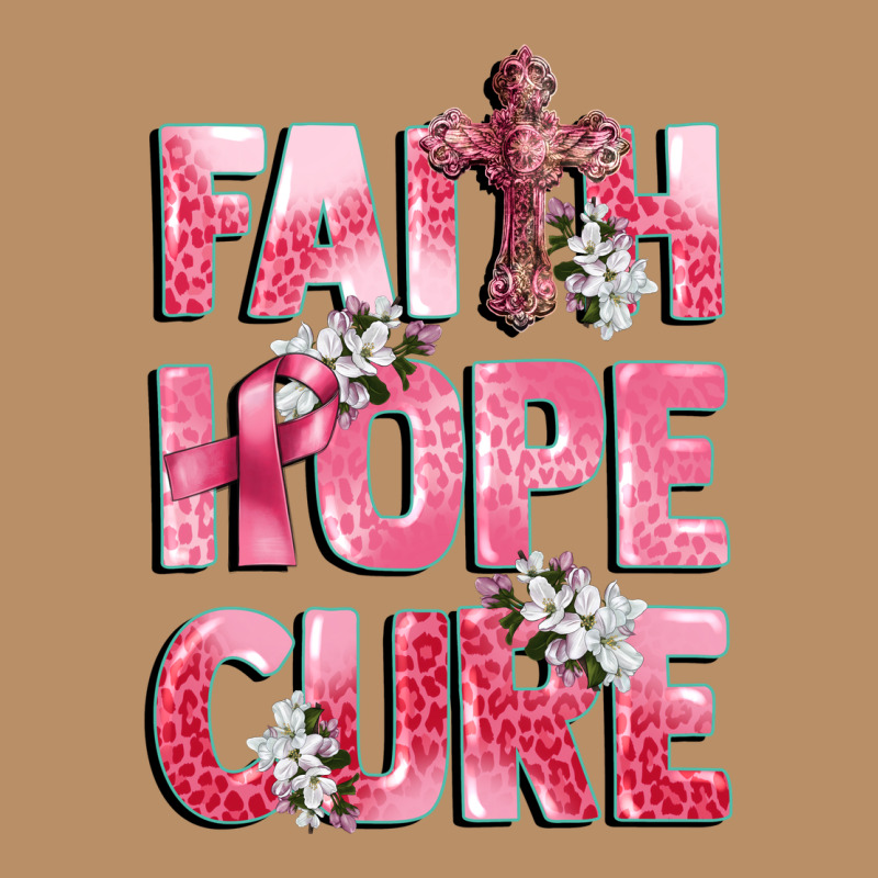 Faith Hope Cure Breast Cancer Vintage Hoodie by CowGirlArtShop | Teevron