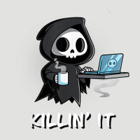 Killin' It Shirt Funny Grim Reaper Halloween Sarcasm Classic Tee | Teevron