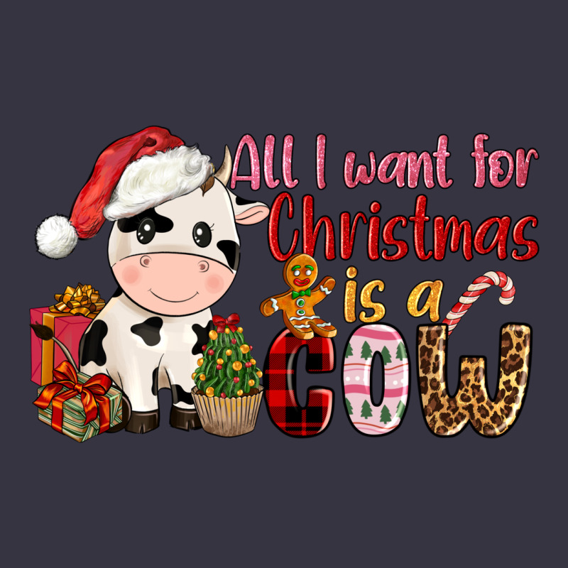 All Want For Christmas Is A Cow Vintage Hoodie by CowGirlArtShop | Teevron