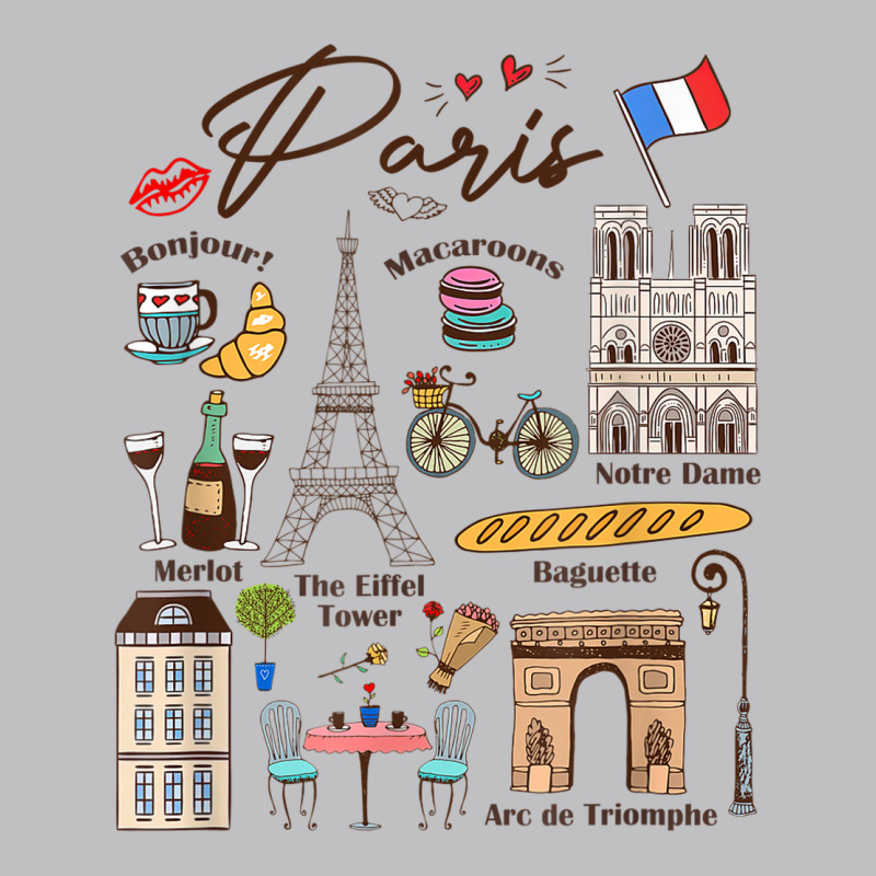 Paris Bonjour Eiffel Tower Paris Lover Paris Traveling Vacay Classic Tee by trangStudio | Teevron