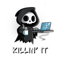 killin' it shirt funny grim reaper halloween sarcasm | Teevron