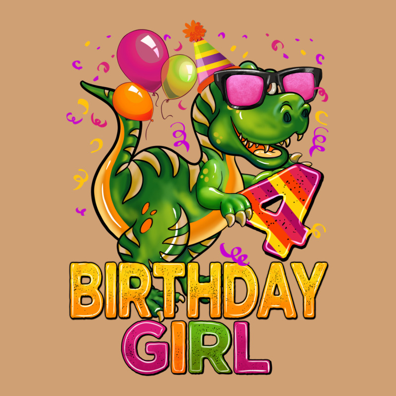 4th Birthday Girl T Rex Pink Vintage Tee by CowGirlArtShop | Teevron