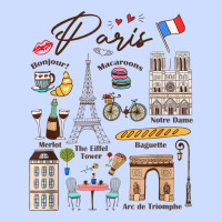 Paris Bonjour Eiffel Tower Paris Lover Paris Traveling Vacay Urban Heavy Tee | Teevron