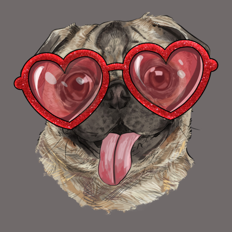 Pug With Love Glasses Urban Heavy Tee by RanaPortraitStore | Teevron