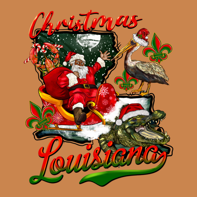 Louisiana Christmas With  Afro Santa Heavyweight Hoodie by BarkalooDesign | Teevron