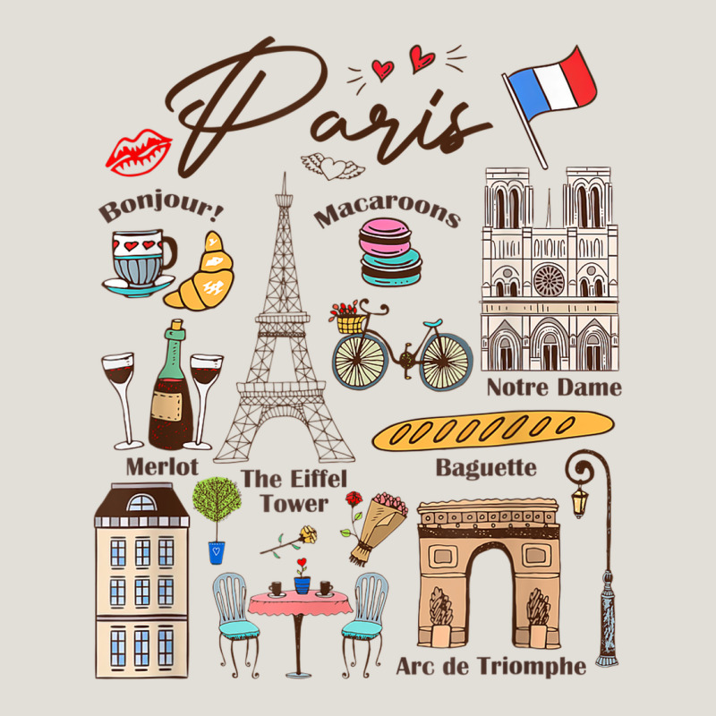 Paris Bonjour Eiffel Tower Paris Lover Paris Traveling Vacay Heavy Core Tee by trangStudio | Teevron