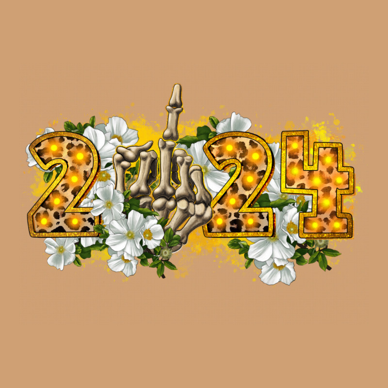 2024 Skeleton Middle Finger New Year Vintage Tee by CowGirlArtShop | Teevron