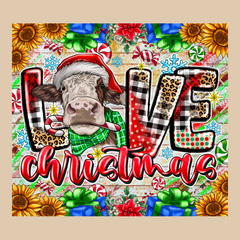Love Christmas Cow Heavyweight Sweatshirt by CowhideDigitalArt | Teevron