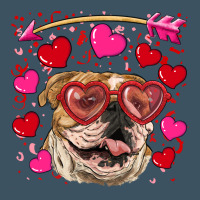 Valentine's Day  Brown English Bulldog Urban Heavy Tee | Teevron
