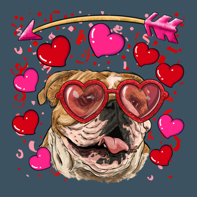 Valentine's Day  Brown English Bulldog Urban Heavy Tee by RanaPortraitStore | Teevron