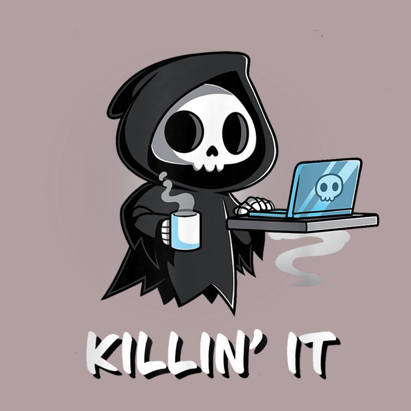 Killin' It Shirt Funny Grim Reaper Halloween Sarcasm Vintage Hoodie by trangStudio | Teevron