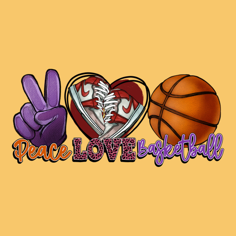 Peace Love Basketball Vintage Hoodie by HowdyJamesFarm | Teevron