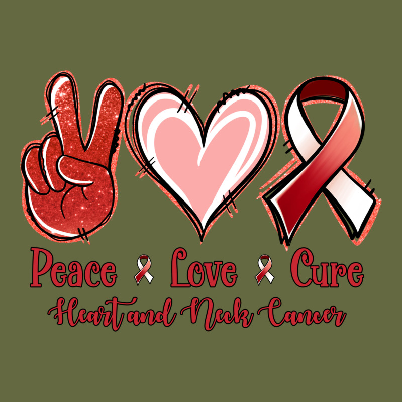Peace Love Cure Heart And Neck Cancer Long Sleeve Tee by Jasminsmagicworld | Teevron