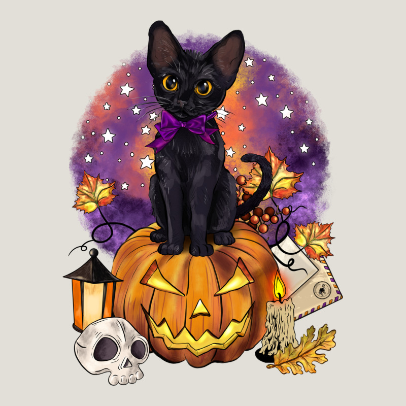 Halloween Black Cat Pumpkin Heavy Core Tee by BarkalooDesign | Teevron