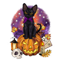 halloween black cat pumpkin | Teevron