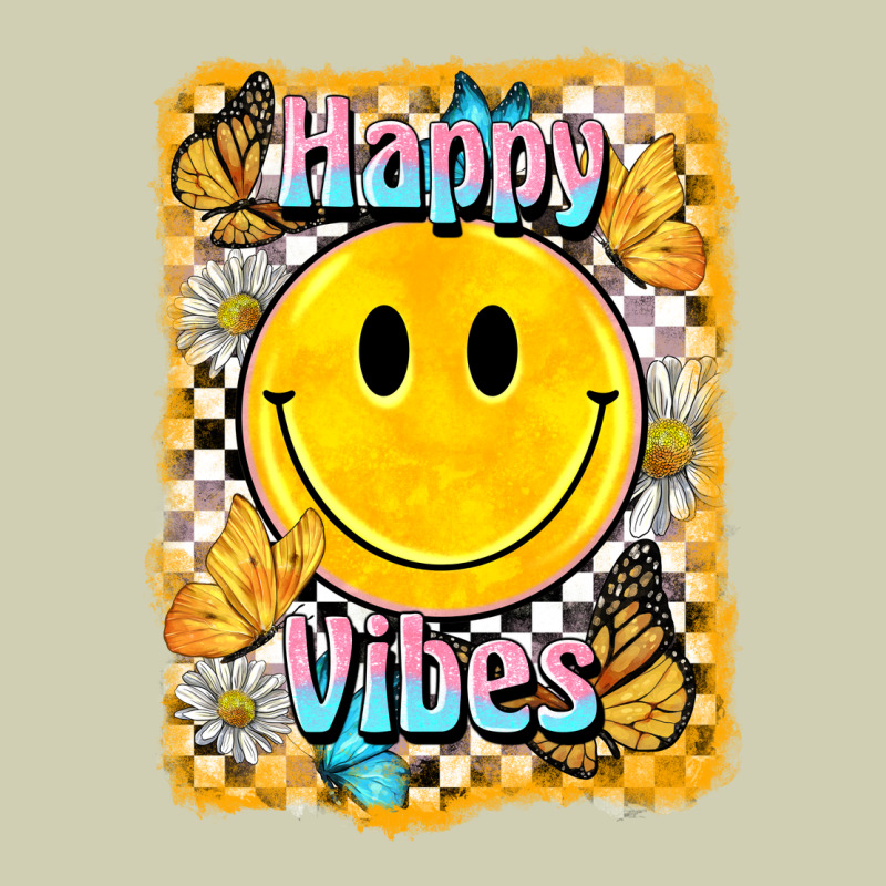 Happy Vibes Smiley Face Heavy Core Tee by BarkalooDesign | Teevron