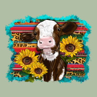 Western Cow Sunflowers Serape Leopard Urban Heavy Tee | Teevron