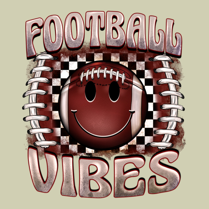 Football Vibes Smiley Face Heavy Core Tee by BarkalooDesign | Teevron
