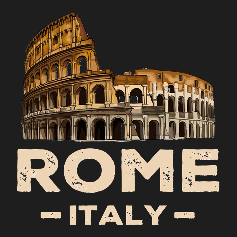 Cool Vintage Roma Italia Colosseum Souvenirs, Rome Italy Pullover Hood Classic Tee by DesignPulse | Teevron