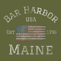 Bar Harbor Maine Usa American Flag Established Me Vintage Classic Tee | Teevron