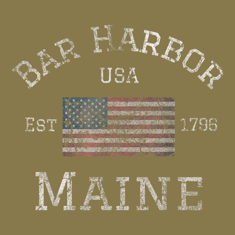 Bar Harbor Maine Usa American Flag Established Me Vintage Premium Hoodie by PixelWave | Teevron