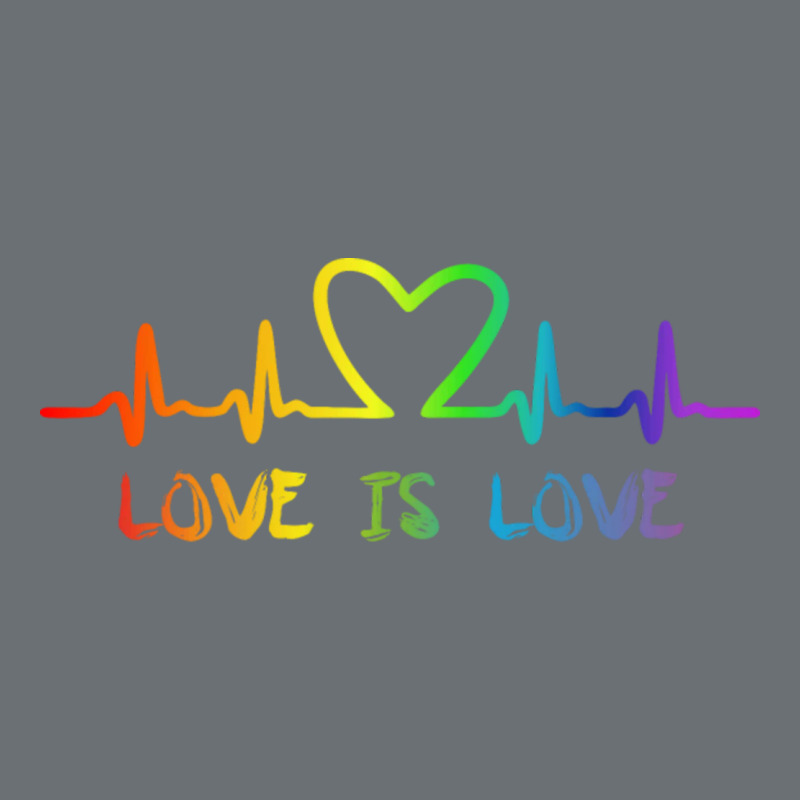 Lgbt Love Rainbow Heartbeat Premium Hoodie by PixelWave | Teevron