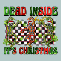 Dead Inside But It's Christmas Dancing Skeletons Heavy Core Tee | Teevron