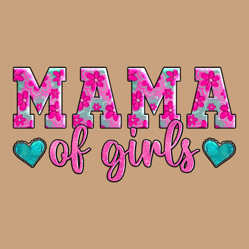 Mama Of Girls Floral Pattern Turquoise Heart Vintage Tee by Jasminsmagicworld | Teevron