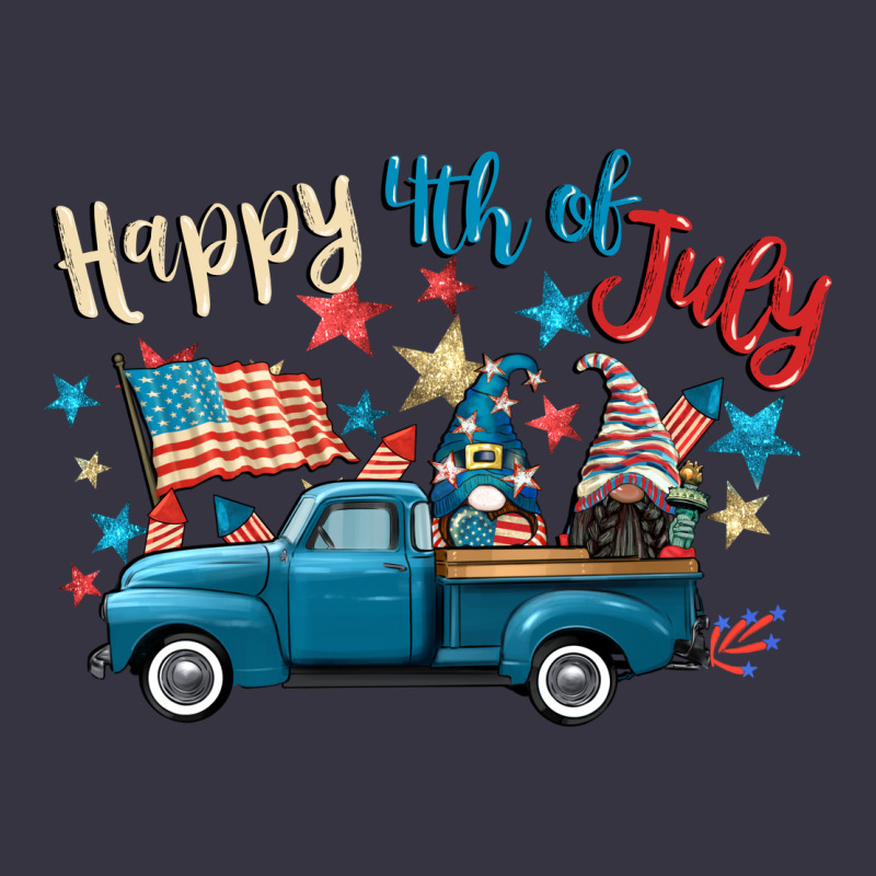 Happy 4th Of July Gnome Truck Vintage Hoodie by CowGirlArtShop | Teevron