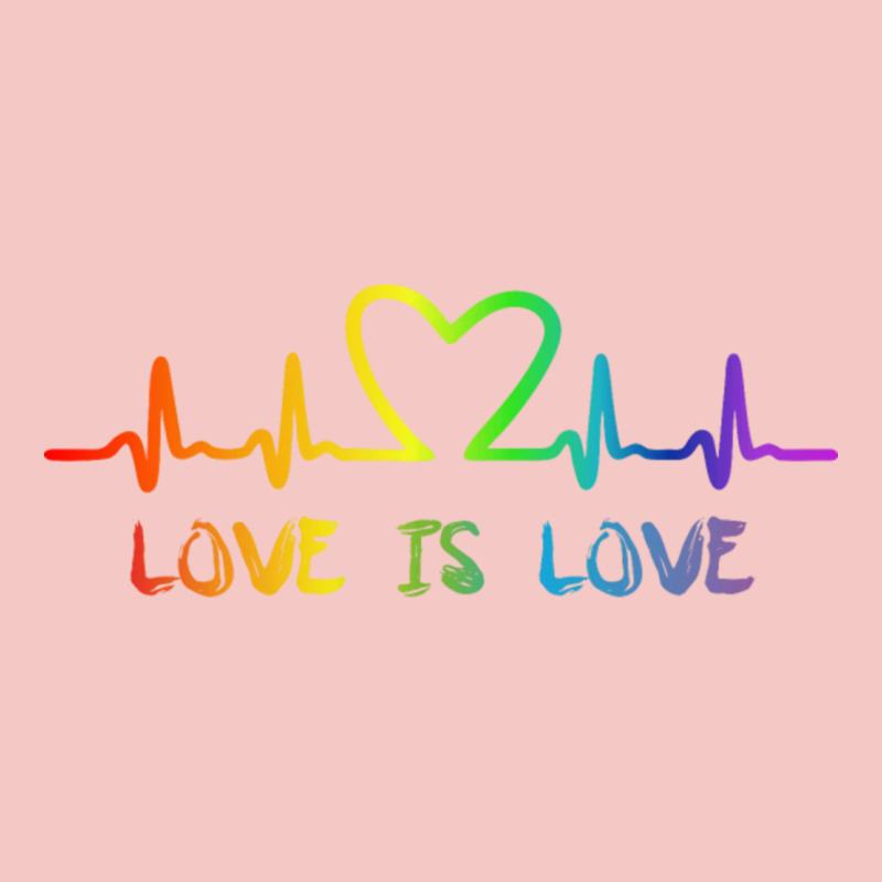 Lgbt Love Rainbow Heartbeat Urban Heavy Tee by PixelWave | Teevron