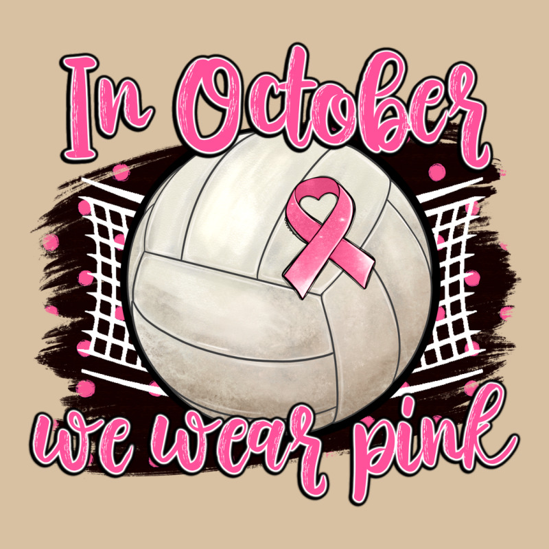 In October We Wear Pink Volleyball Heavyweight Hoodie by BarkalooDesign | Teevron