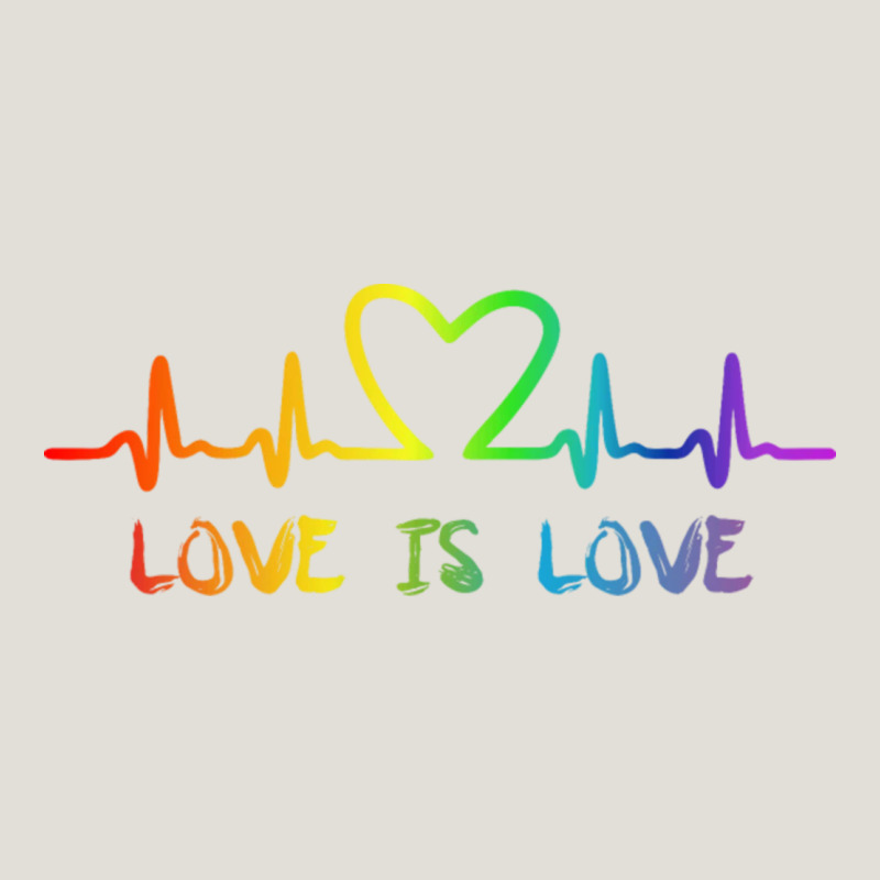 Lgbt Love Rainbow Heartbeat Heavy Core Tee by PixelWave | Teevron